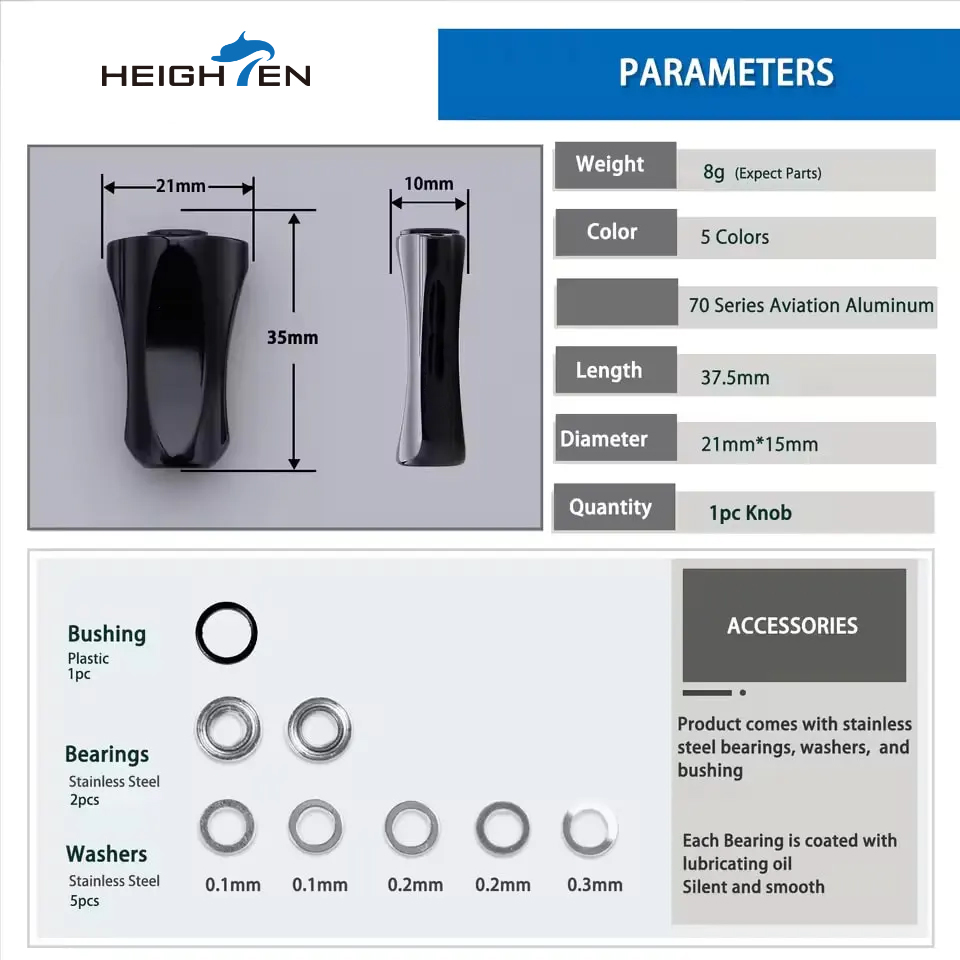 HEIGHTEN 21mm Reel Handle Alum - Reel Drag Knob 리뷰 및 가격