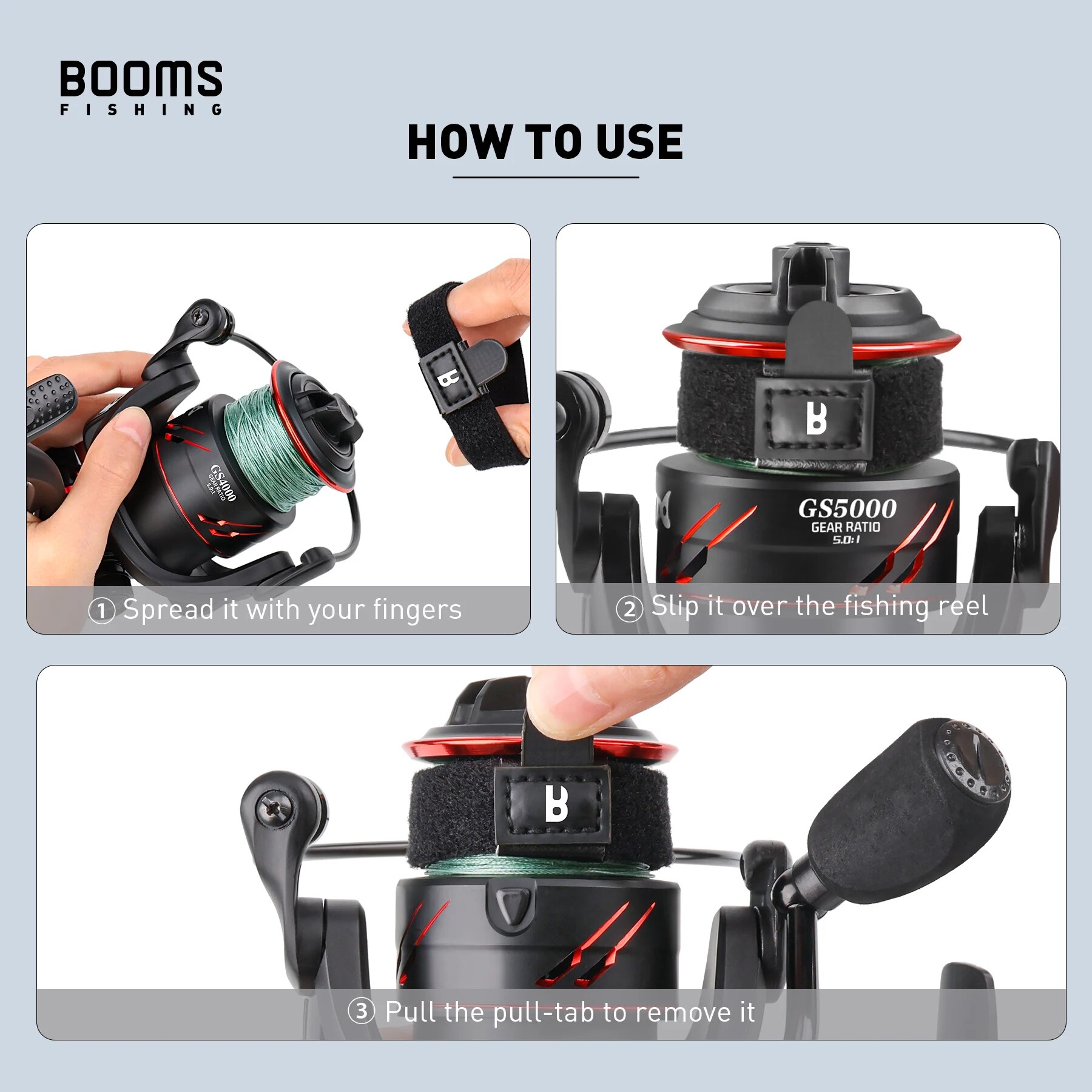 Booms Fishing SB1 4Pcs Spinnin - Reel Cover 리뷰 및 가격